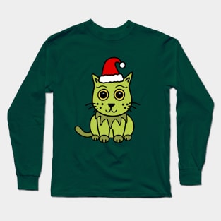 Grouchy Christmas Cat Long Sleeve T-Shirt